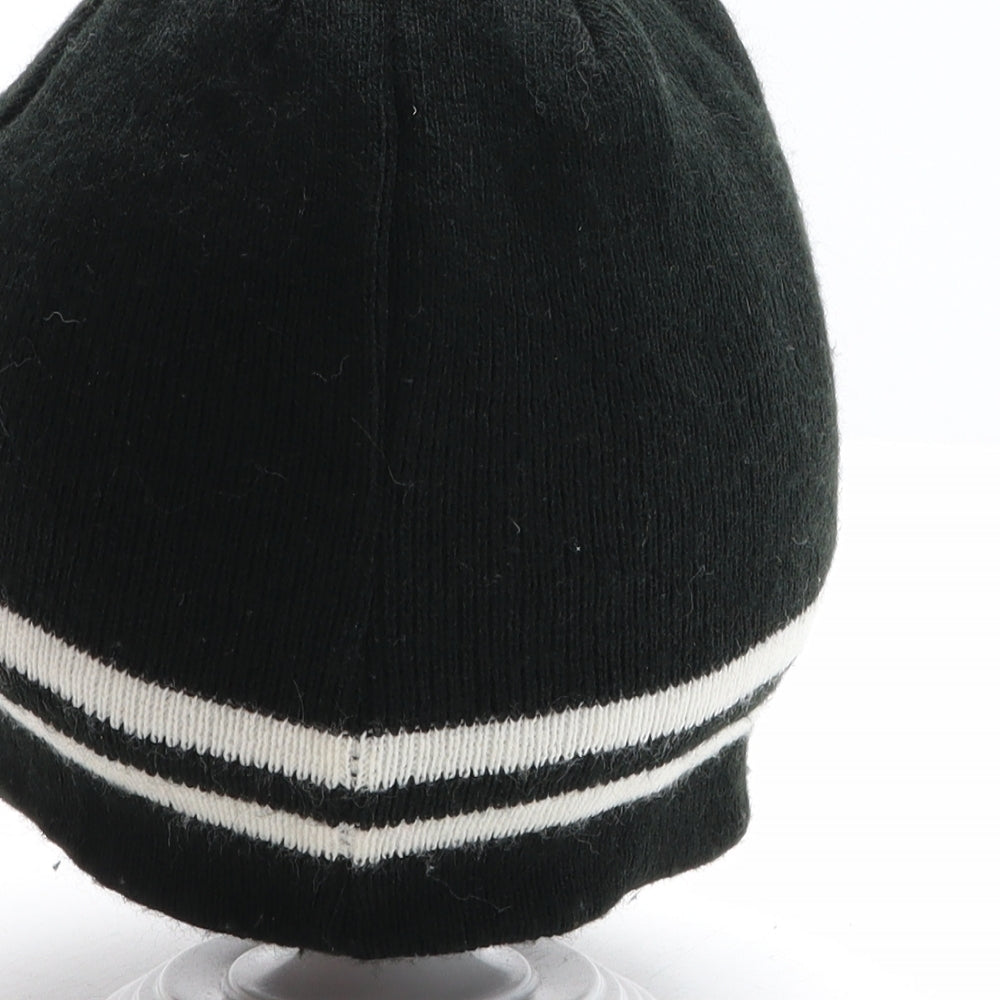 Snap-on Mens Black Striped Acrylic Beanie One Size