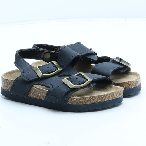 Primark Boys Black Synthetic Slip On Sandal UK 6