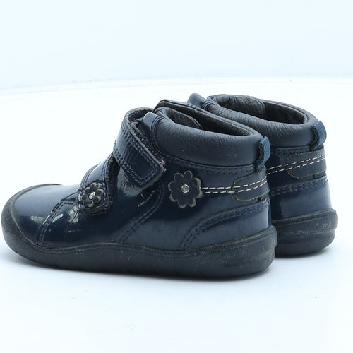 Start-Rite Girls Blue Floral Synthetic Bootie Boot UK 5