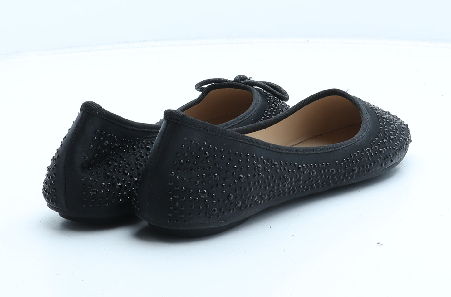 Unze Womens Black Synthetic Flat UK 5