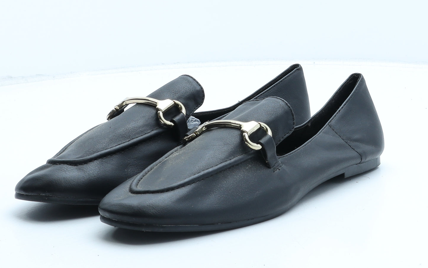 Atmosphere Womens Black Synthetic Loafer Casual UK 6