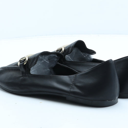 Atmosphere Womens Black Synthetic Loafer Casual UK 6