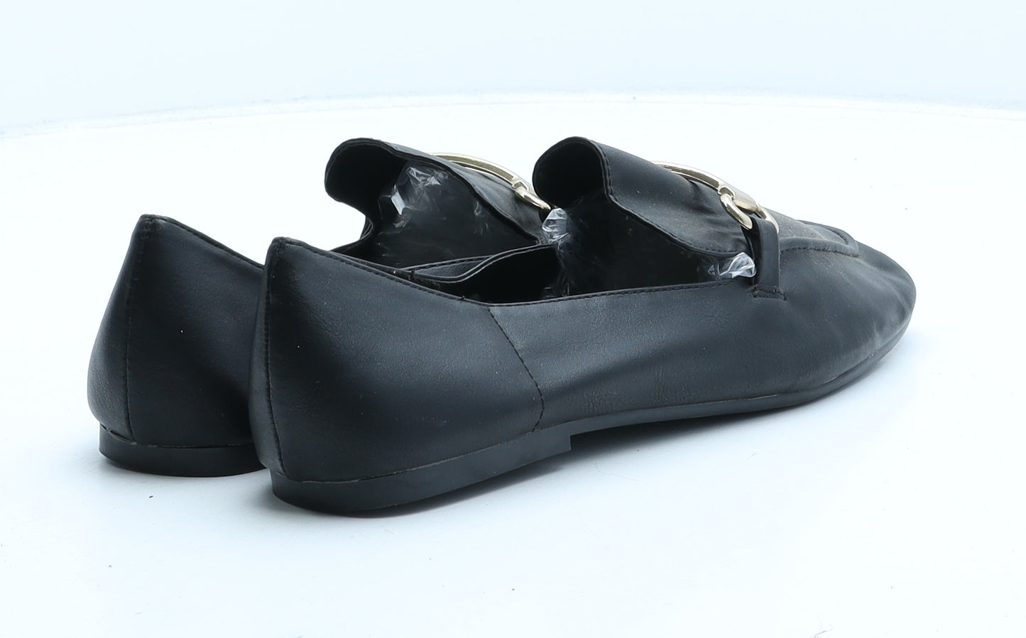 Atmosphere Womens Black Synthetic Loafer Casual UK 6