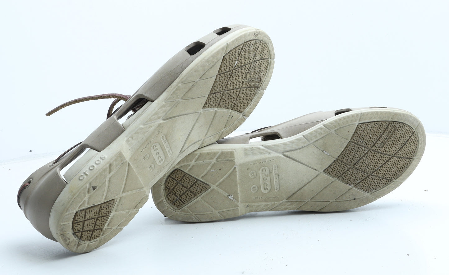 Crocs Mens Beige Synthetic Boat Shoe Casual UK 11