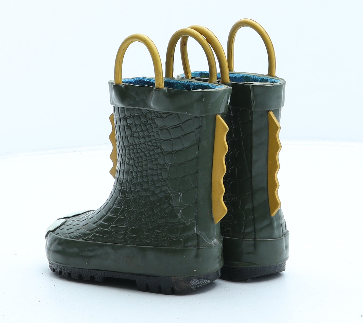 NEXT Boys Green Animal Print Synthetic Wellies Boot UK 4 - Dinosaur