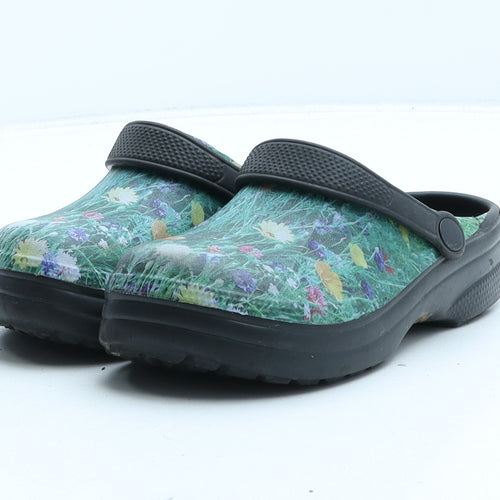 Backdoorshoes Girls Multicoloured Floral Synthetic Clog Sandal UK 1 31
