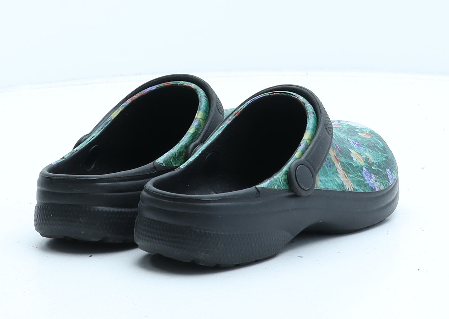 Backdoorshoes Girls Multicoloured Floral Synthetic Clog Sandal UK 1 31