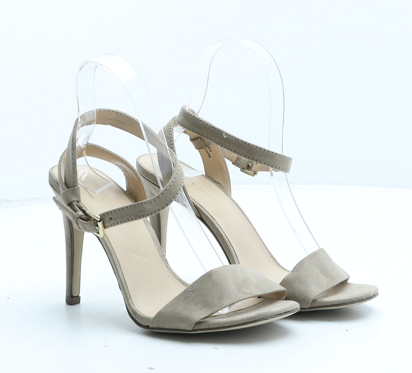 New Look Womens Beige Suede Strappy Heel UK 5 38