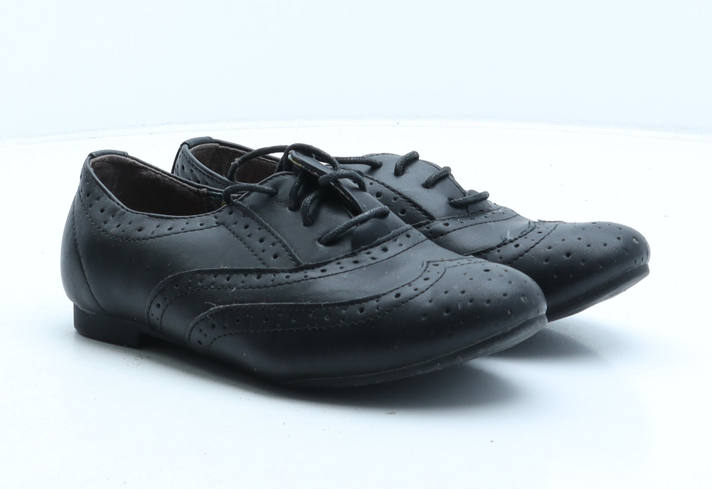 Lilley Womens Black Synthetic Oxford Casual UK 3 - Brogue Detail