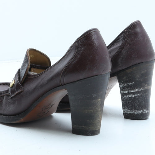 Bally Womens Brown Leather Loafer Casual UK 4.5