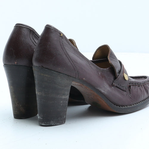 Bally Womens Brown Leather Loafer Casual UK 4.5