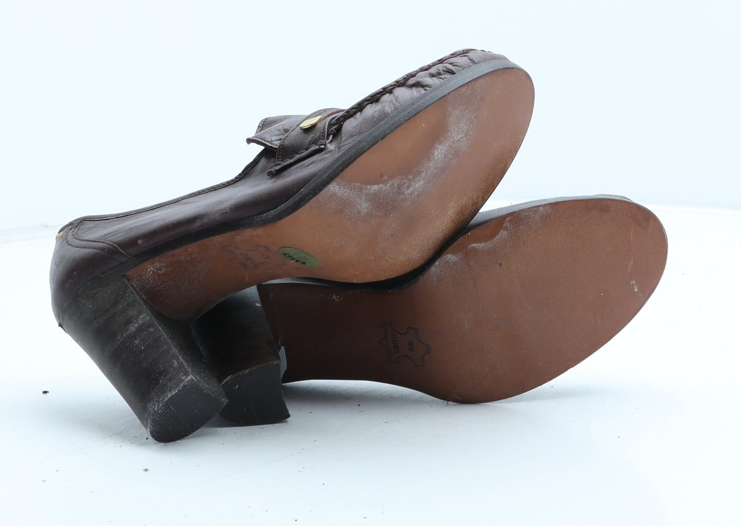 Bally Womens Brown Leather Loafer Casual UK 4.5