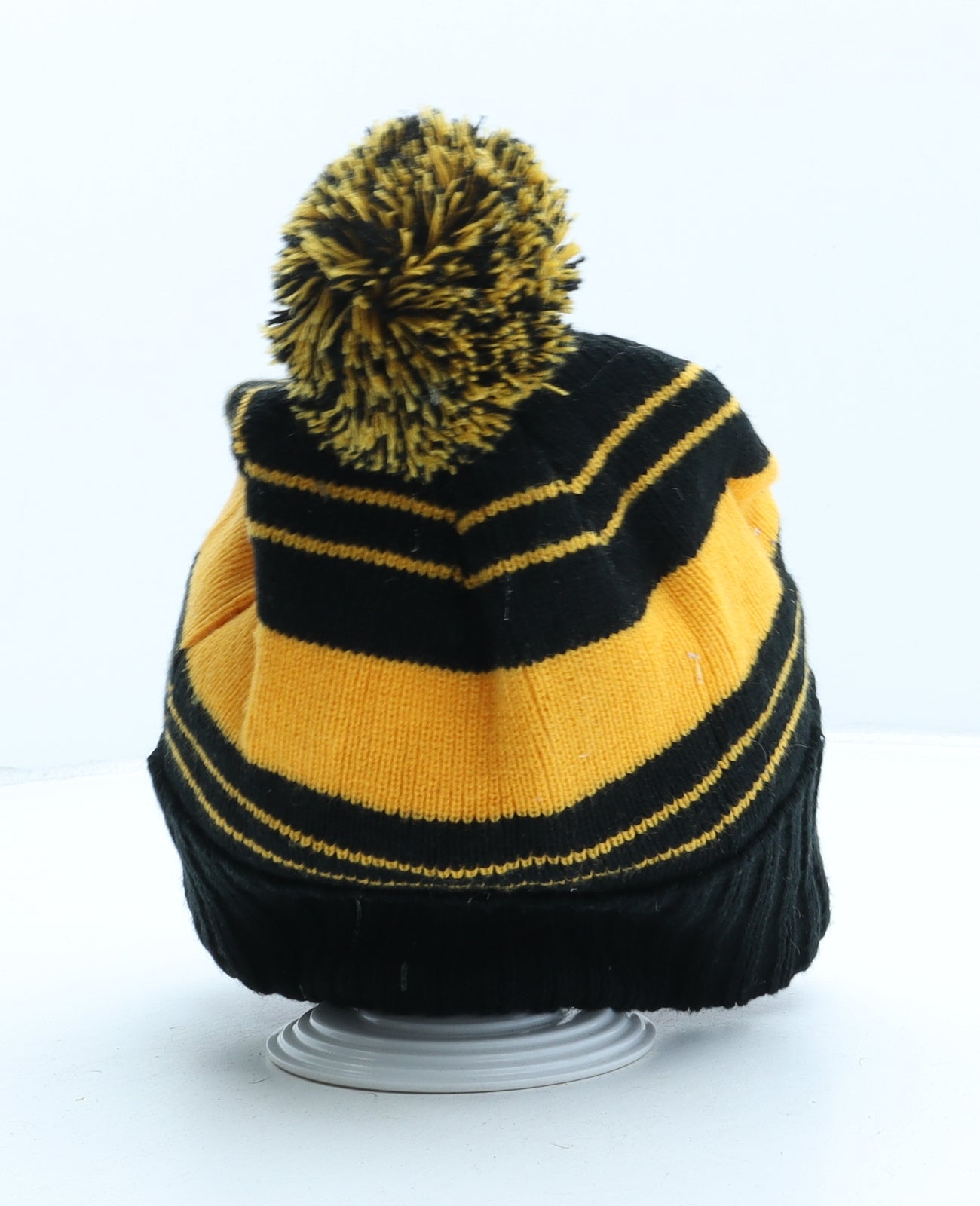 O'Neill Mens Black Striped Acrylic Beanie One Size - Huddersfield Giants