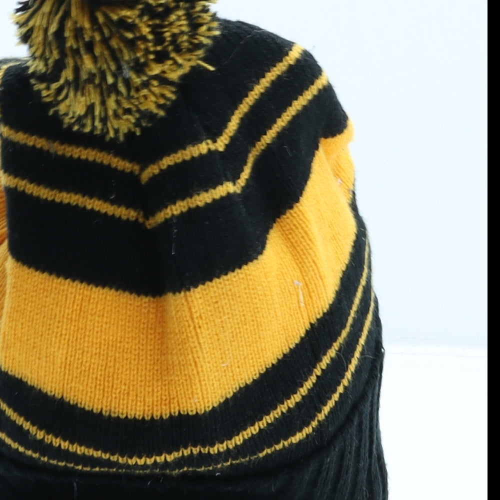 O'Neill Mens Black Striped Acrylic Beanie One Size - Huddersfield Giants