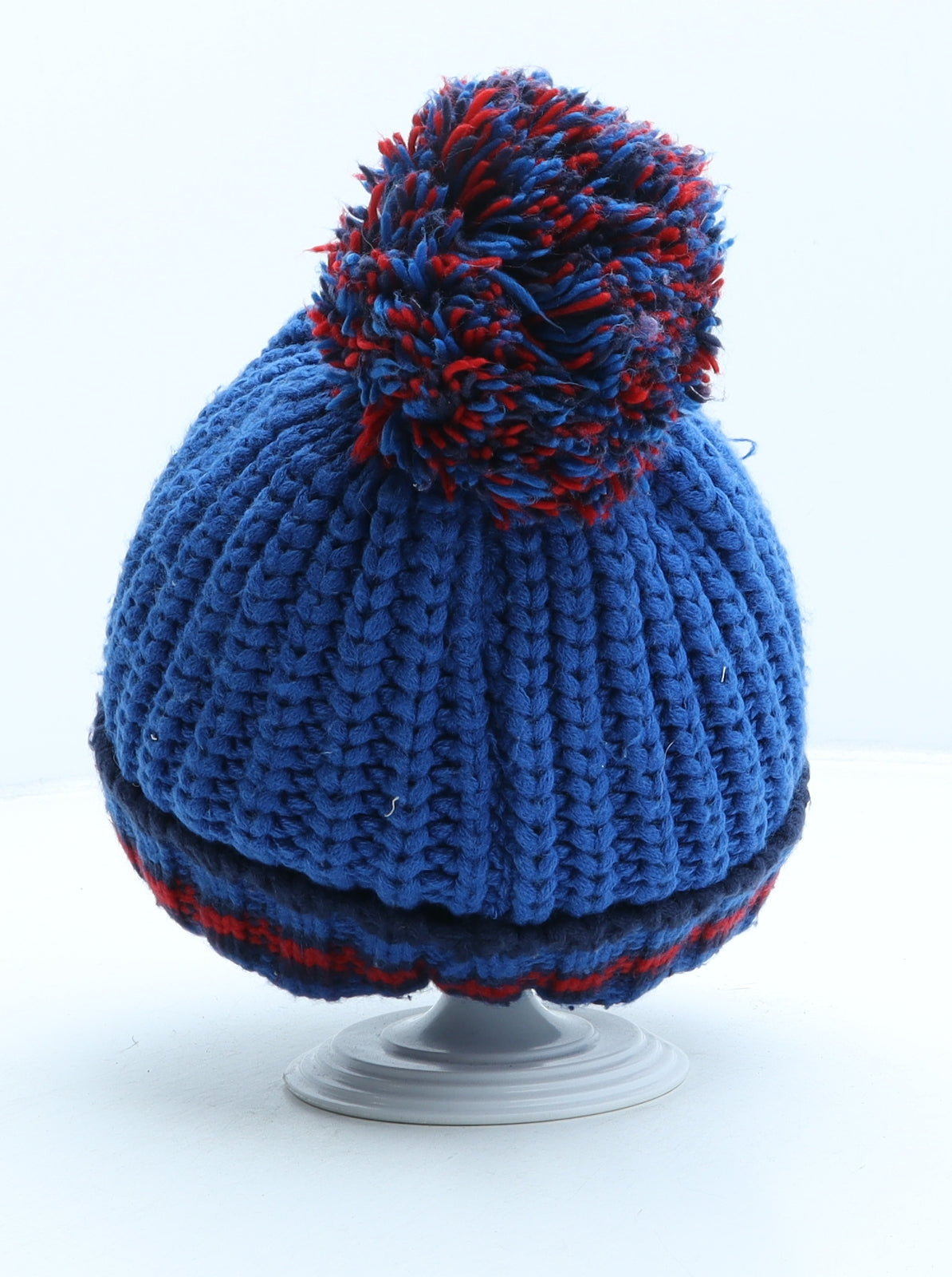 NEXT Boys Blue Acrylic Bobble Hat One Size - Superman