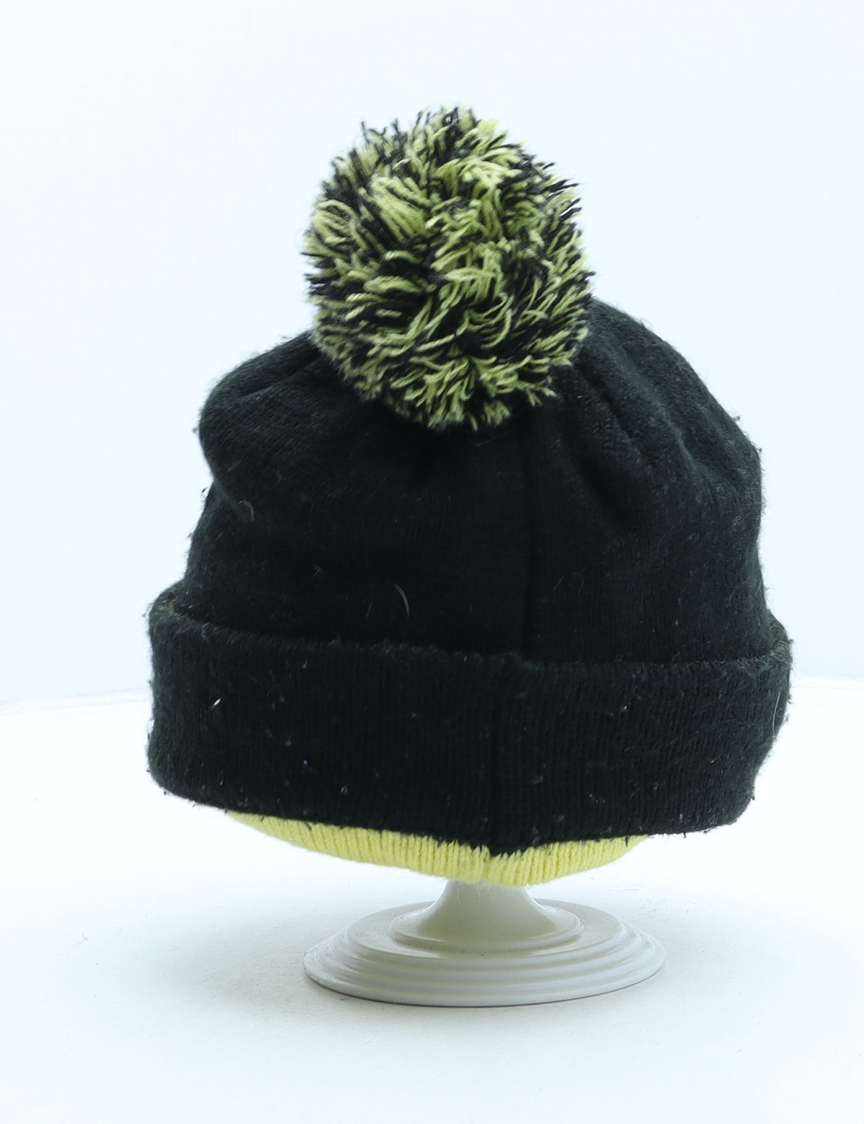 Batman Boys Black Acrylic Bobble Hat One Size