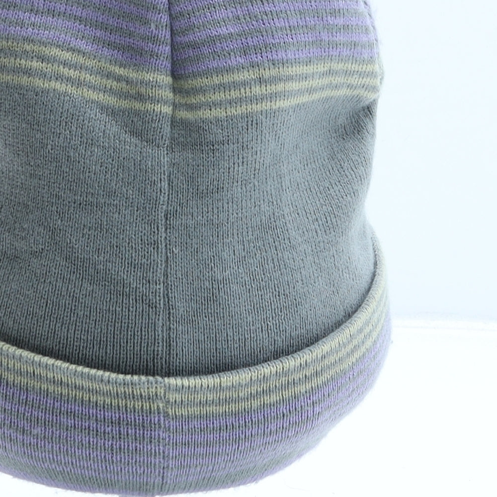 FILA Womens Pink Striped Acrylic Beanie One Size