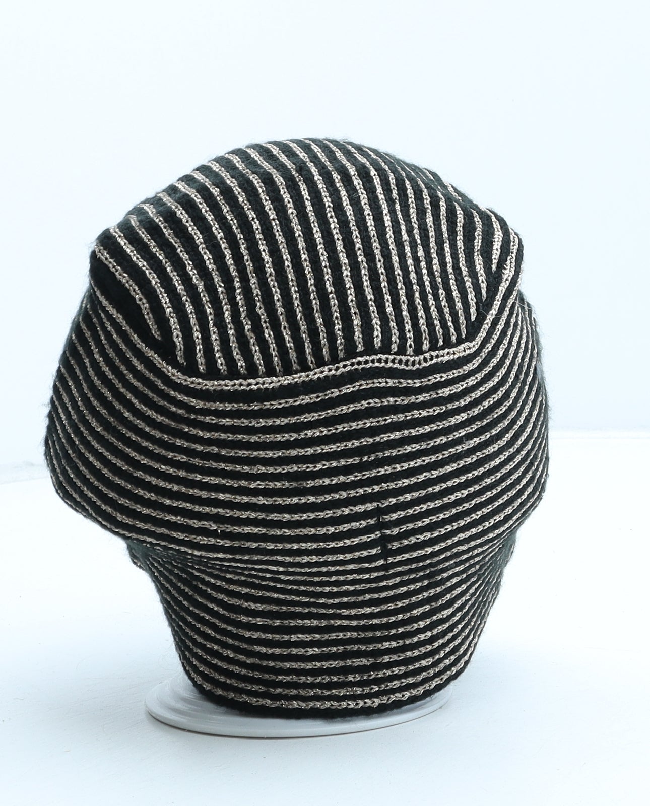 Primark Womens Black Striped Acrylic Turban One Size