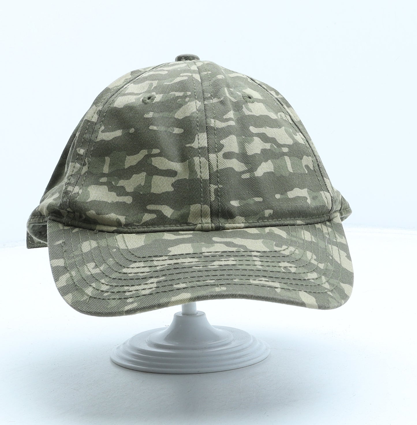 H&M Mens Green Camouflage Cotton Baseball Cap One Size