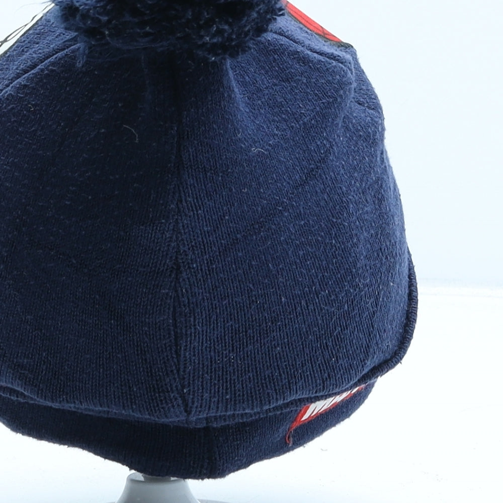 H&M Boys Blue Acrylic Bobble Hat One Size - Spiderman