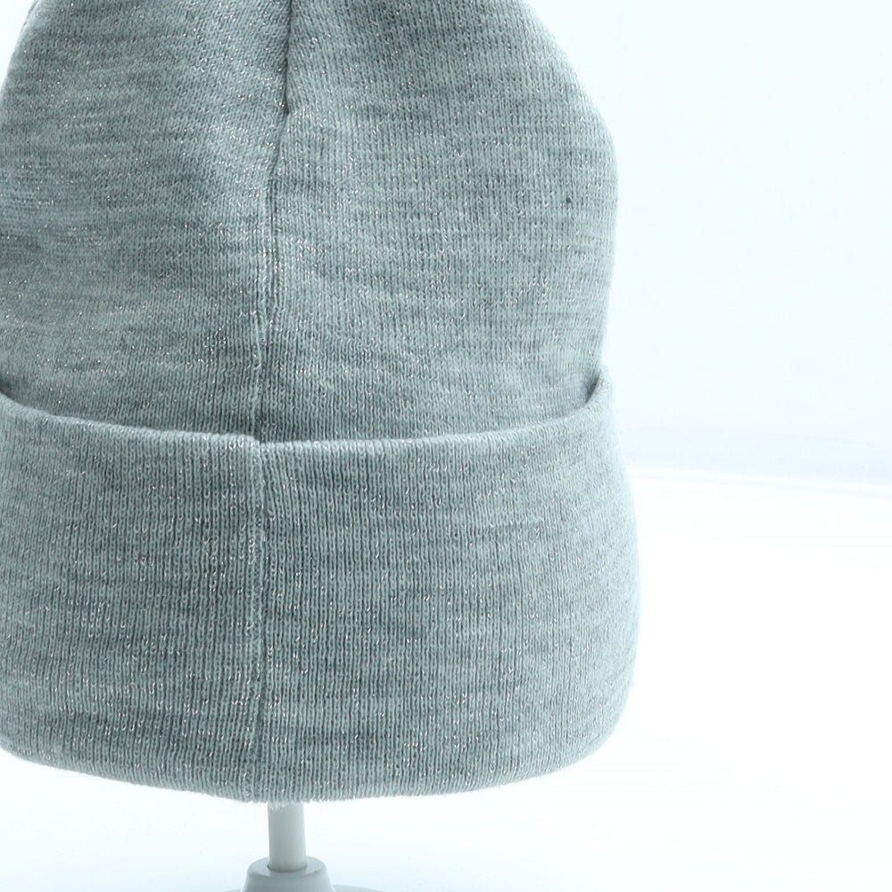 F&F Womens Grey Acrylic Beanie Size S - LOVE