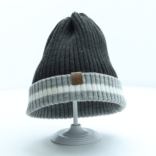 Primark Mens Grey Acrylic Beanie One Size