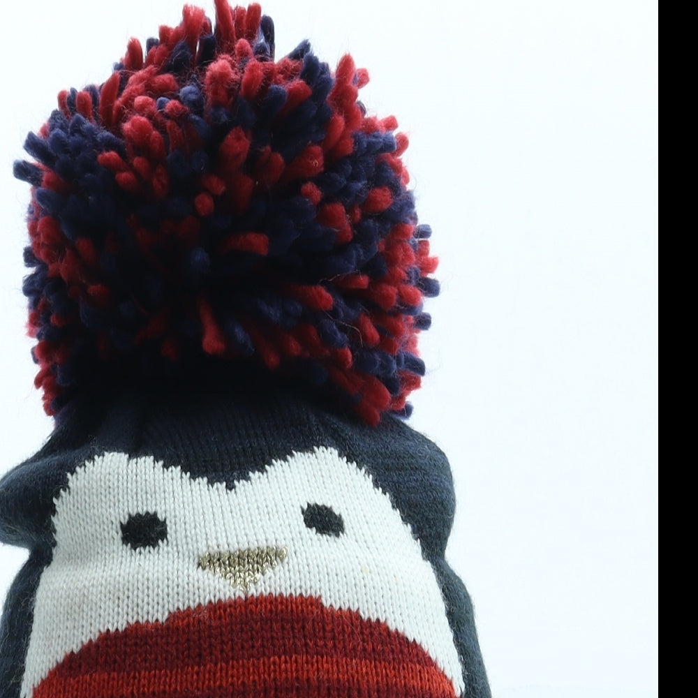 Preworn Womens Multicoloured Acrylic Bobble Hat One Size - Robin Penguin