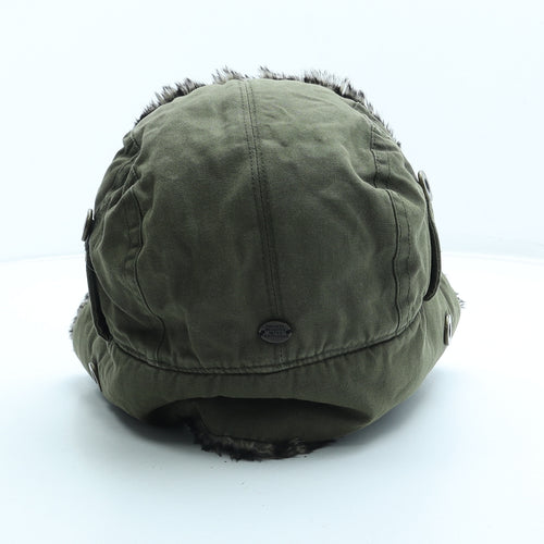 NEXT Mens Green Polyester Trapper Hat Size L - Faux Fur