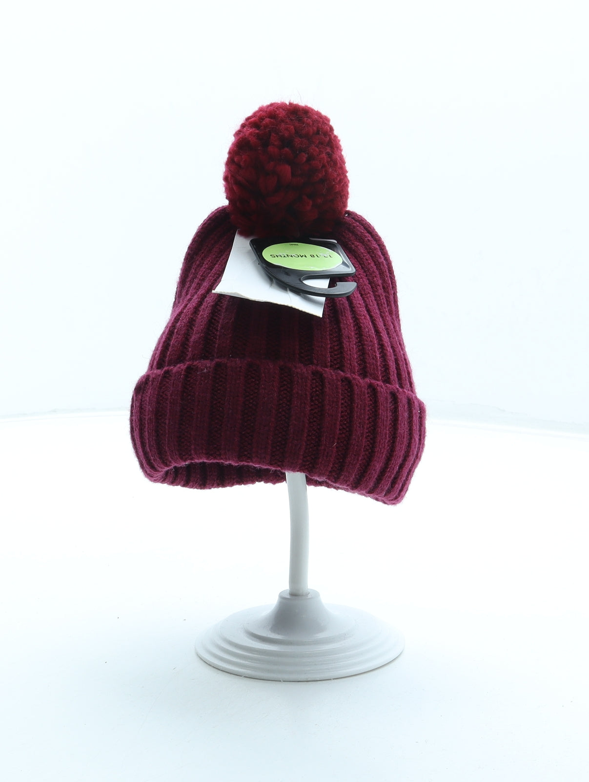 Marks and Spencer Girls Purple Acrylic Bobble Hat Size S