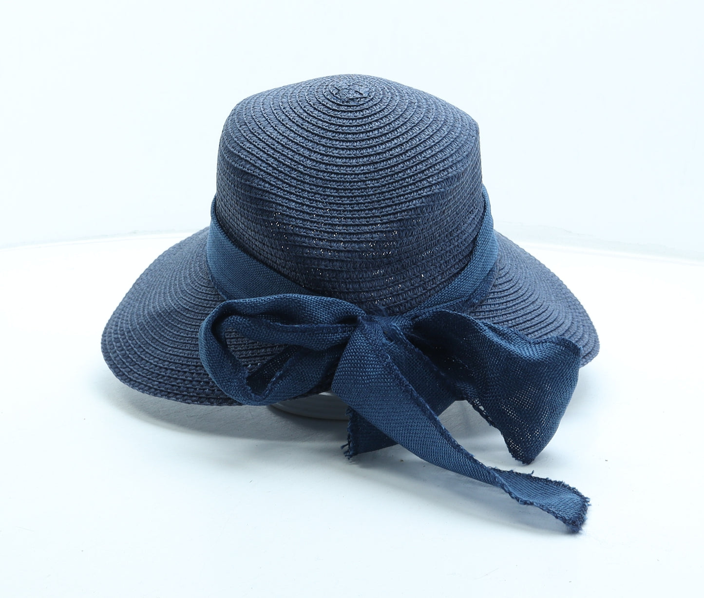Preworn Womens Blue Paper Panama Hat One Size
