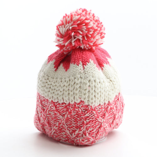 George Girls Pink Geometric Acrylic Bonnet One Size