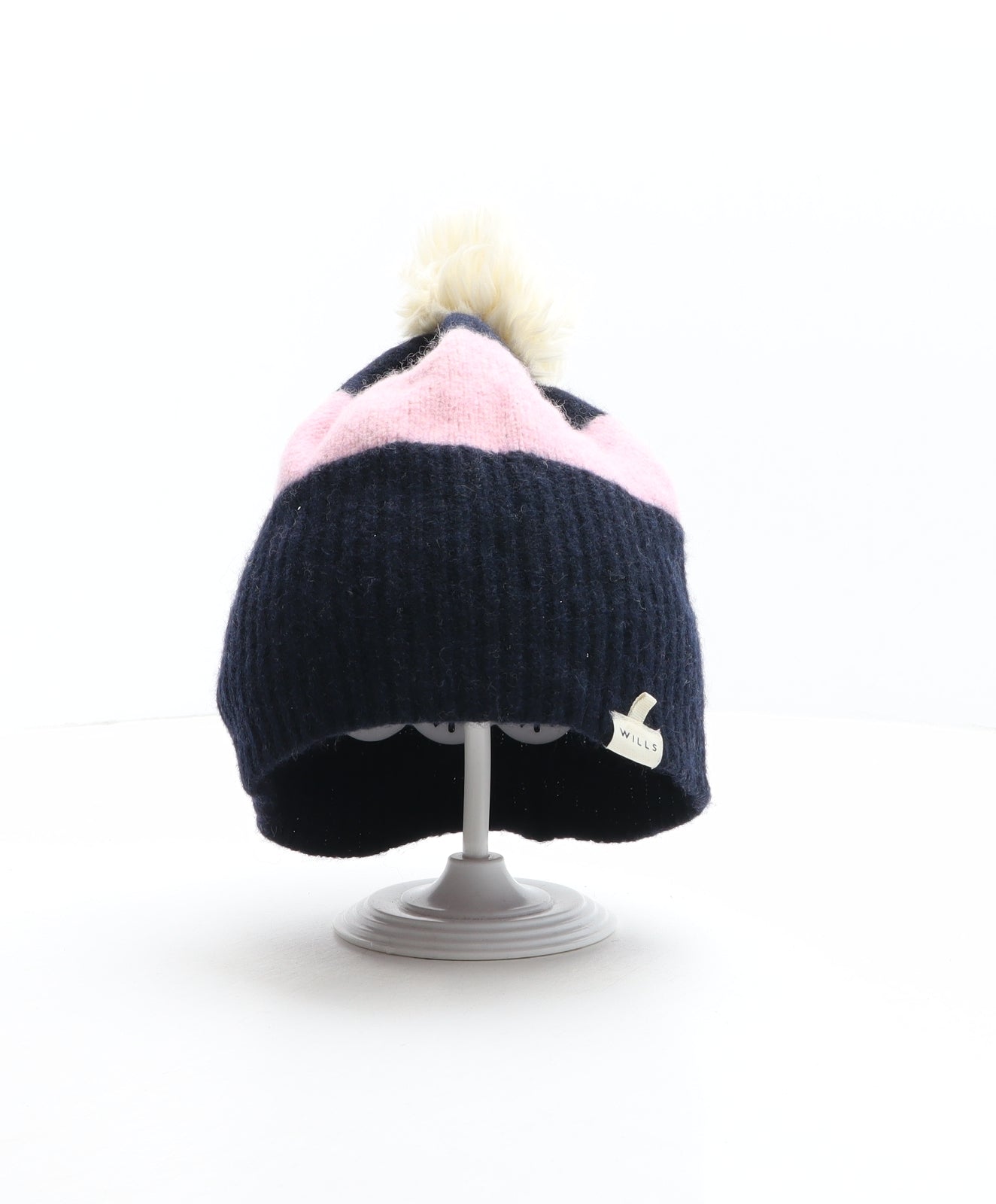 Wills Womens Multicoloured Striped Acrylic Bobble Hat One Size