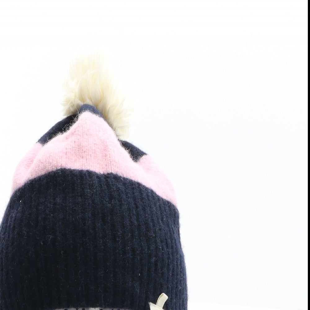 Wills Womens Multicoloured Striped Acrylic Bobble Hat One Size