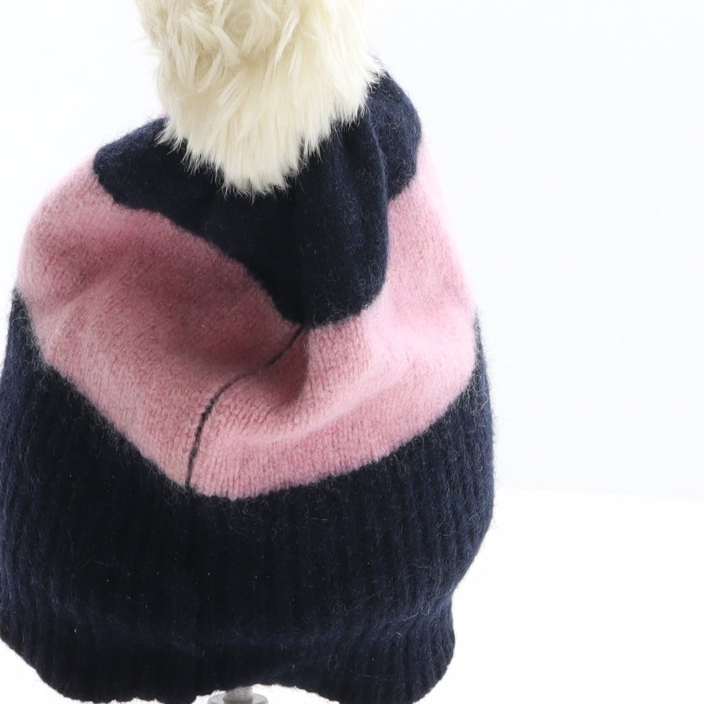 Wills Womens Multicoloured Striped Acrylic Bobble Hat One Size