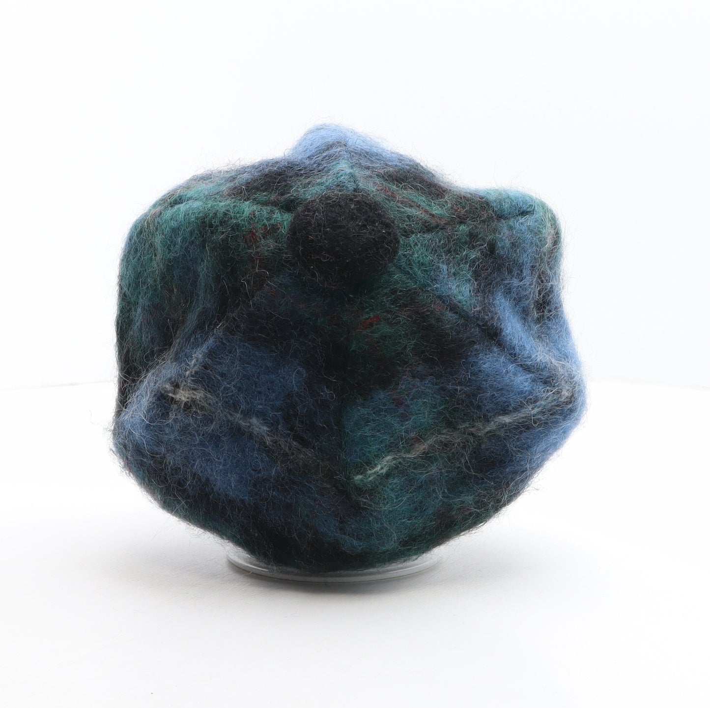 James Pringle Weavers Womens Multicoloured Plaid Mohair Beret One Size