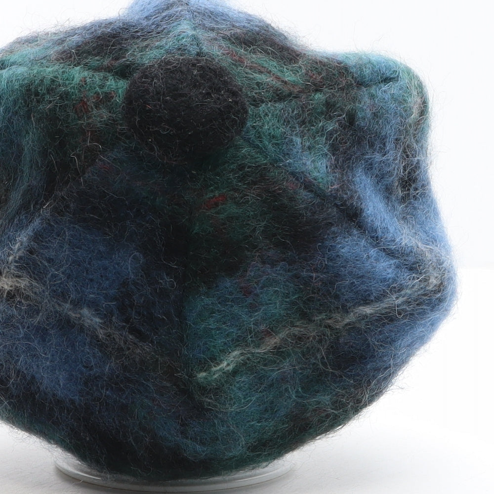 James Pringle Weavers Womens Multicoloured Plaid Mohair Beret One Size