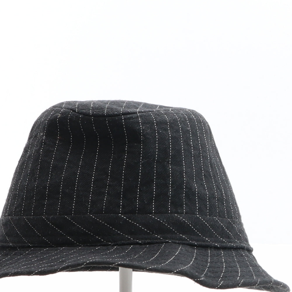 Preworn Womens Black Striped Polyester Trilby One Size
