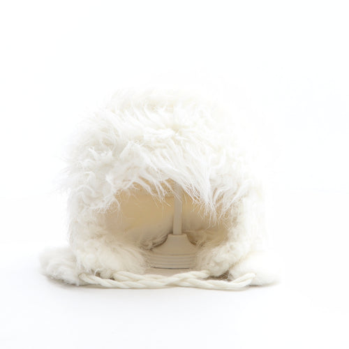 Preworn Girls Ivory Acrylic Bonnet One Size