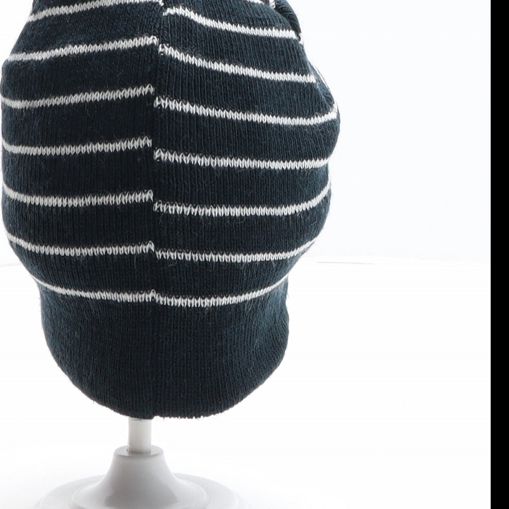Pep&Co Boys Blue Striped Acrylic Beanie One Size