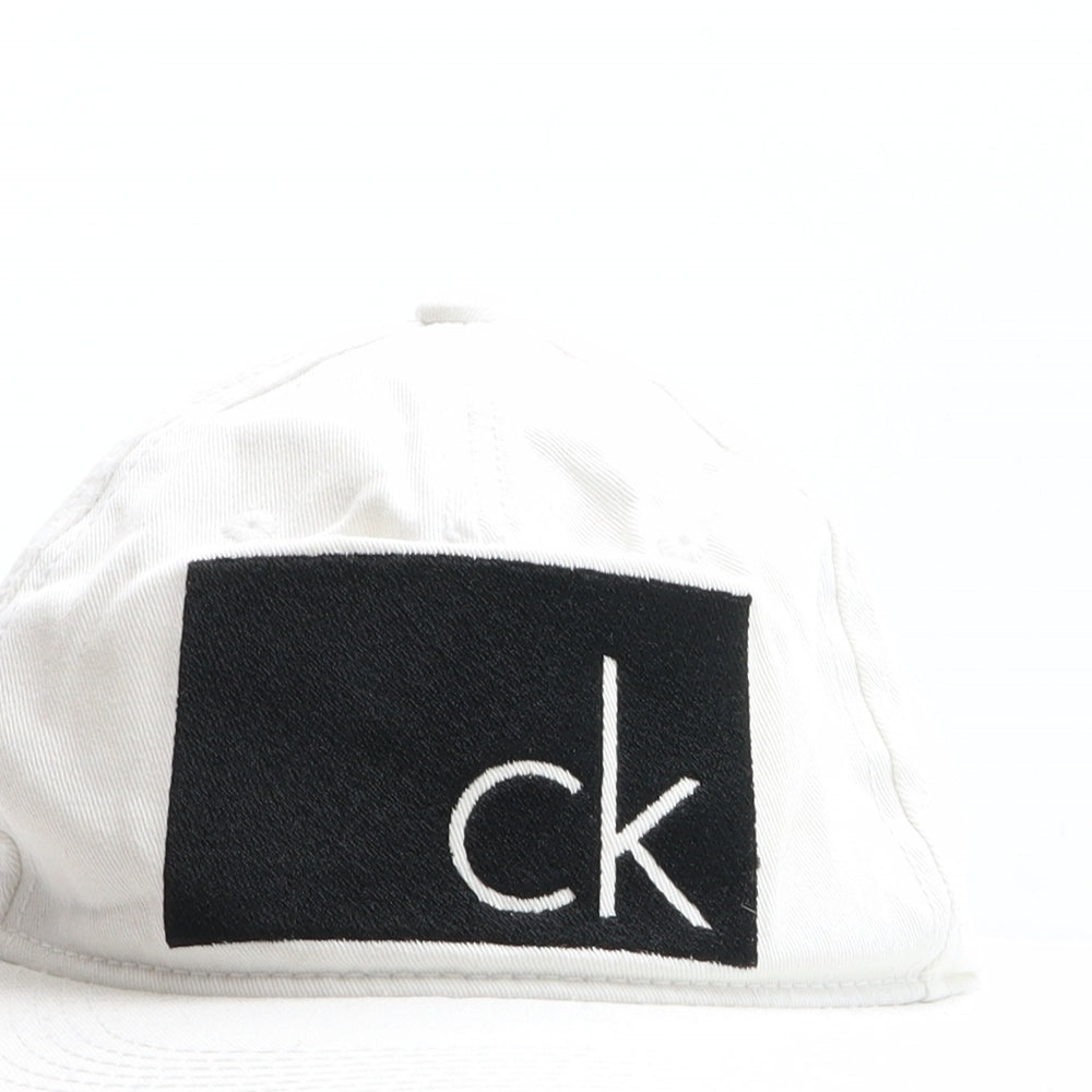 Calvin Klein Jeans Mens White Cotton Snapback Size S