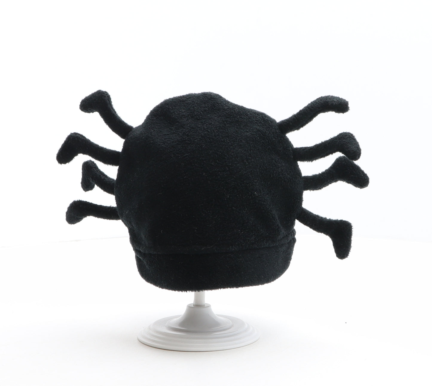 Preworn Boys Black Polyester Beanie One Size - Spider design