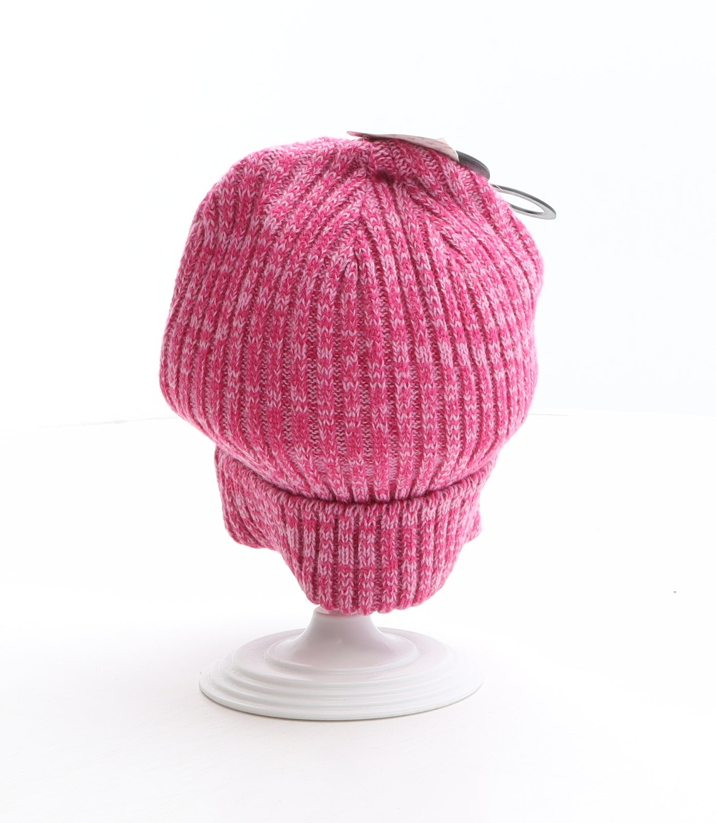 Young Dimension Girls Pink Acrylic Beanie One Size