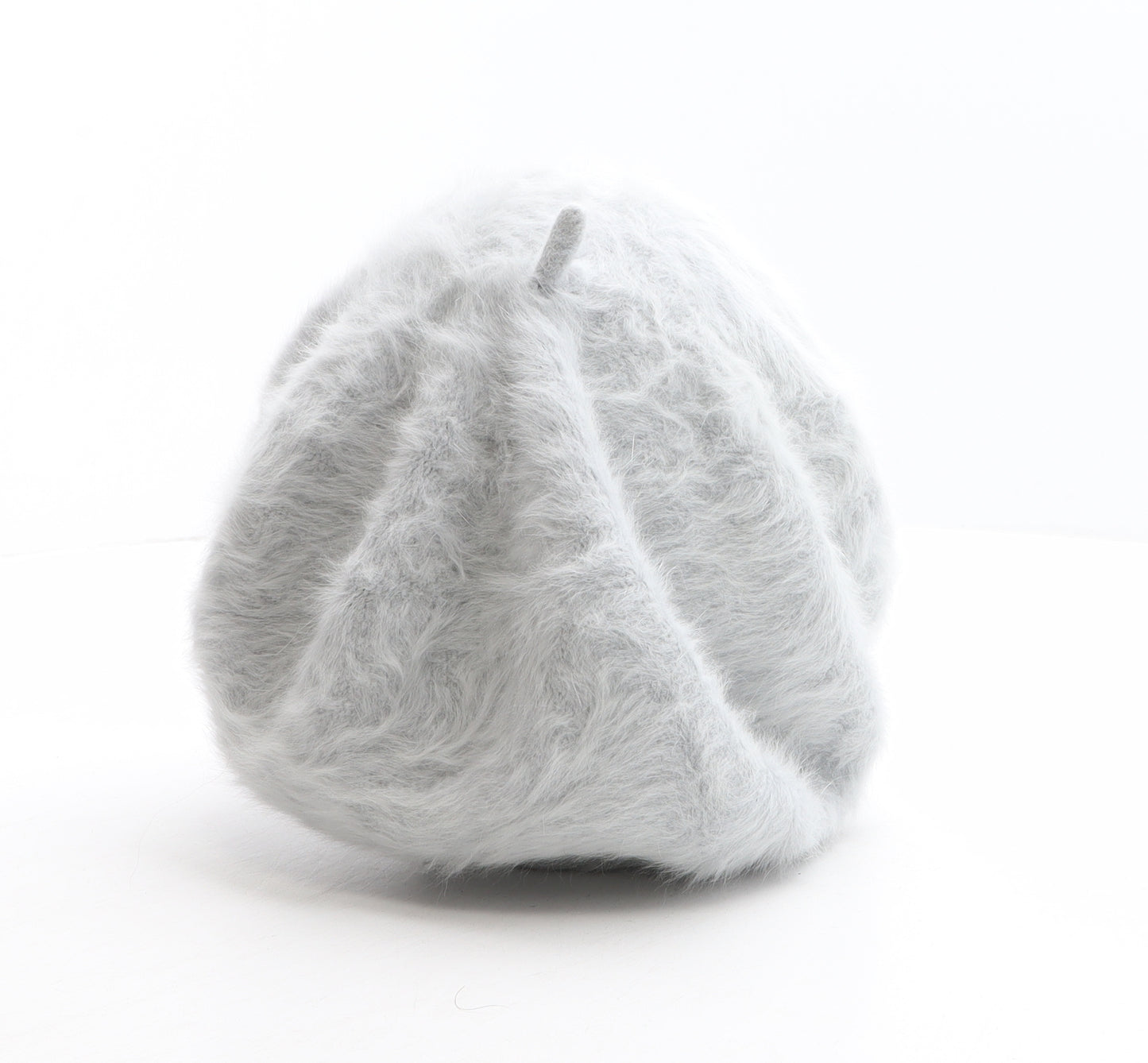 Preworn Womens Grey Angora Beret One Size