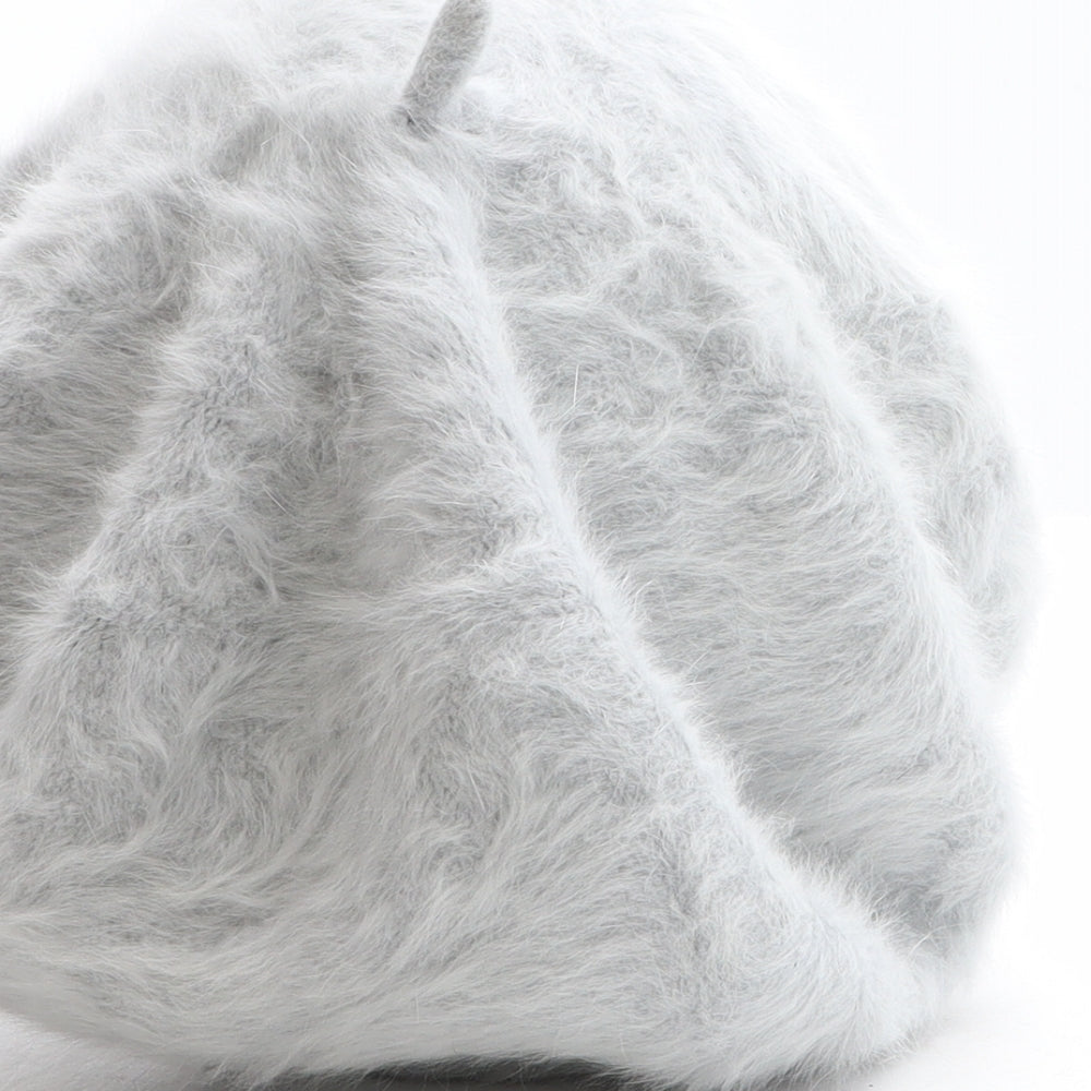 Preworn Womens Grey Angora Beret One Size