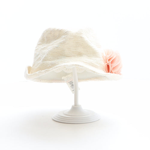 George Girls Beige Polyester Trilby One Size - Flower detail