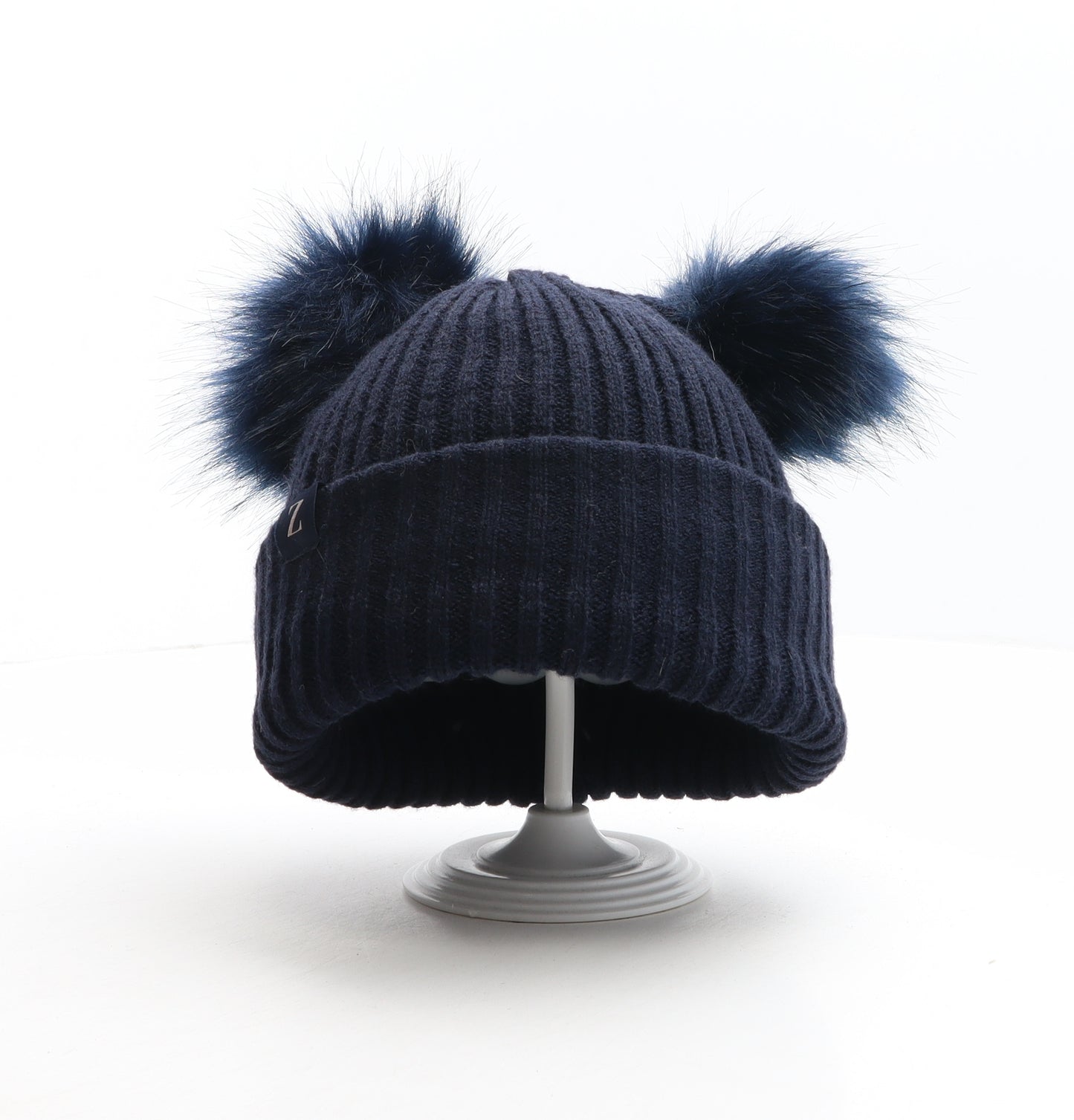 Zoella Womens Blue Acrylic Bobble Hat One Size