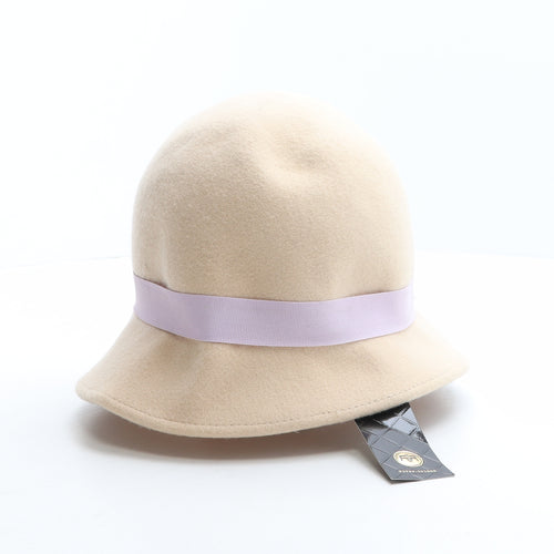 River Island Womens Beige 100% Wool Cloche One Size