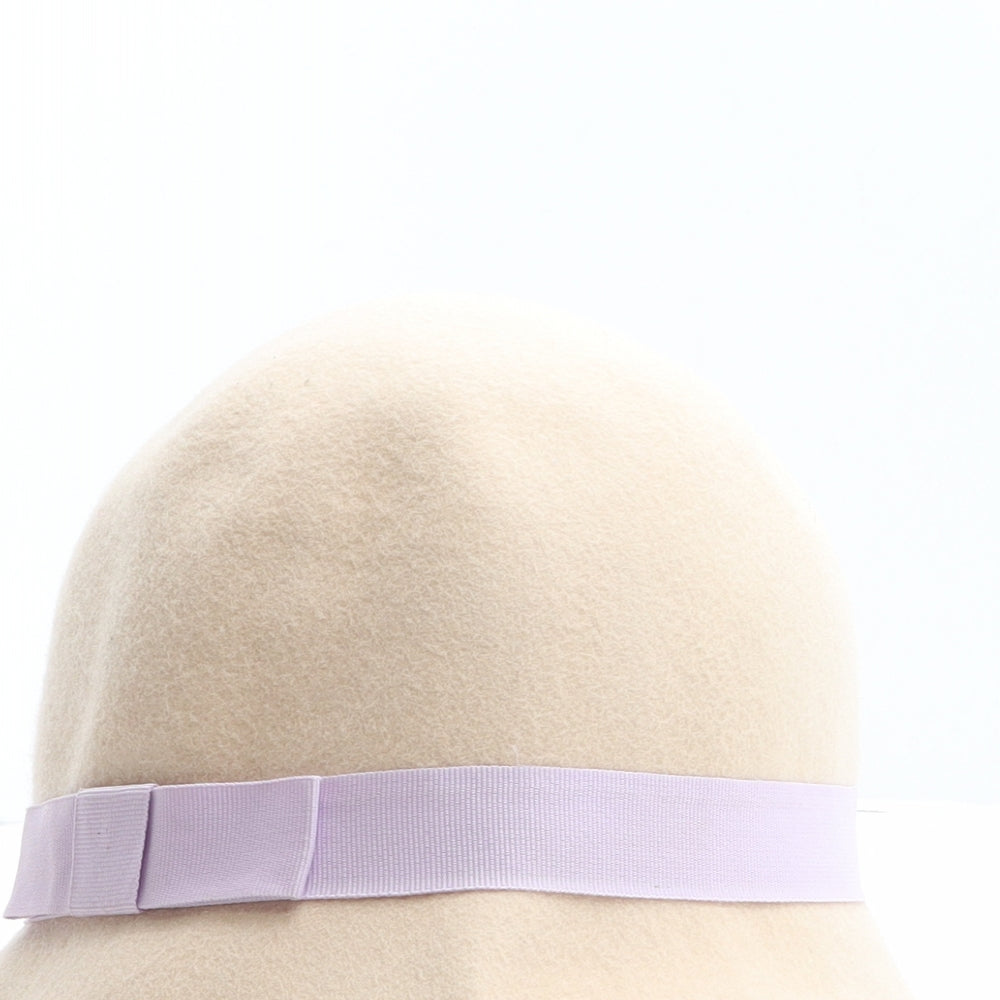 River Island Womens Beige 100% Wool Cloche One Size