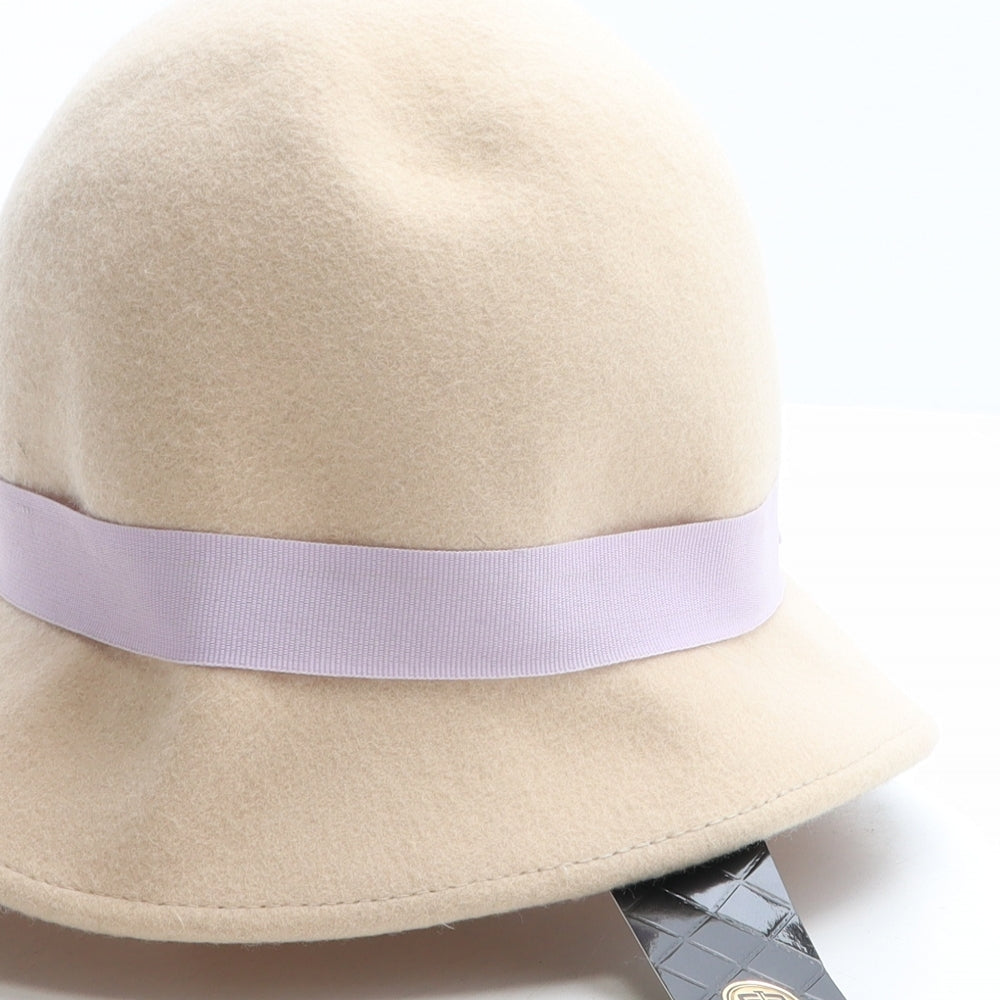 River Island Womens Beige 100% Wool Cloche One Size