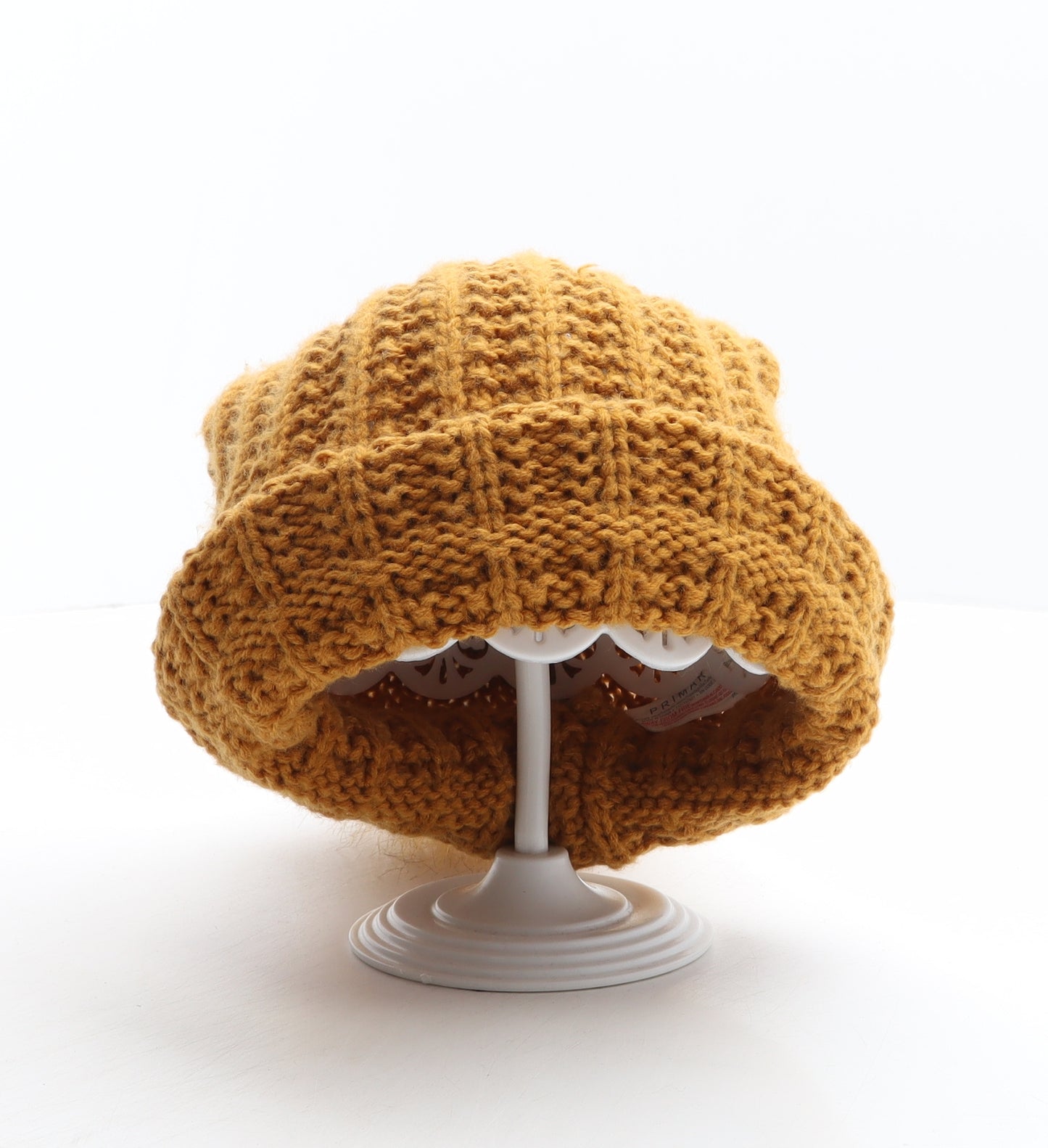 Primark Womens Orange Acrylic Bobble Hat One Size